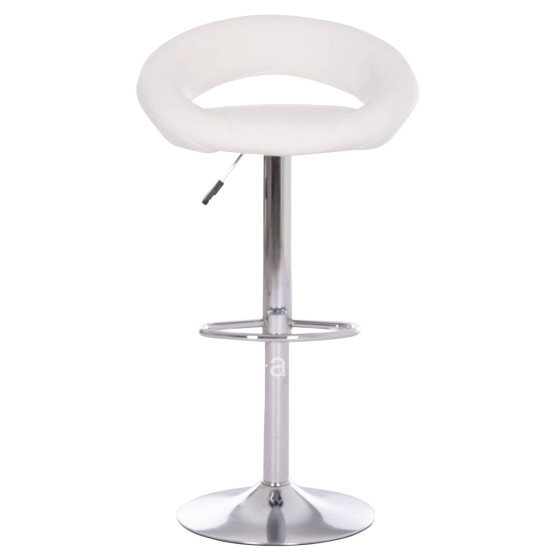 BAR STOOL SWIVEL REA HM203.22 WITH SUSPENSION-WHITE PU 54x47x96Hcm.