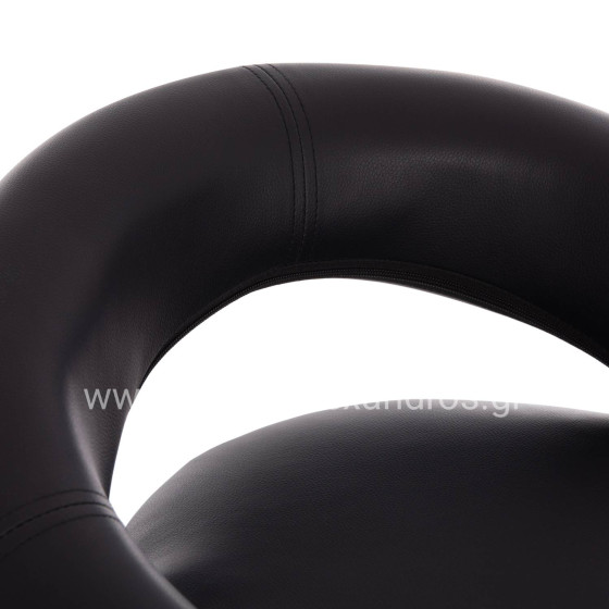 BAR STOOL SWIVEL REA HM203.21 WITH SUSPENSION-BLACK PU 54x47x96Hcm.