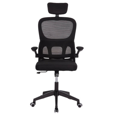 ΚΑΡΕΚΛΑ ΓΡΑΦΕΙΟΥ BASTON HM18236.01 ΜΑΥΡΟ MESH & PP ΣΚΕΛΕΤΟΣ 64x60x117-127Υεκ.