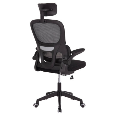 OFFICE CHAIR BASTON HM18236.01 BLACK MESH FABRIC & PP FRAME 64x60x117-127Hcm.