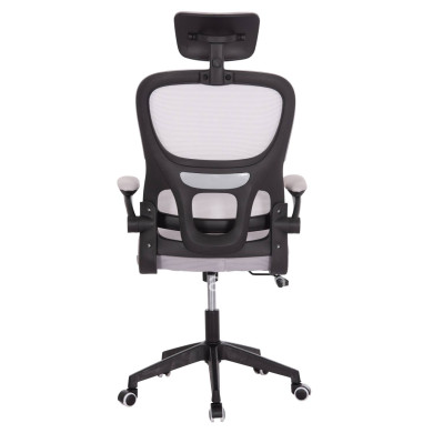 ΚΑΡΕΚΛΑ ΓΡΑΦΕΙΟΥ BASTON HM18236.02 ΓΚΡΙ MESH & ΜΑΥΡΟ PP ΣΚΕΛΕΤΟΣ 64x60x127Υεκ.