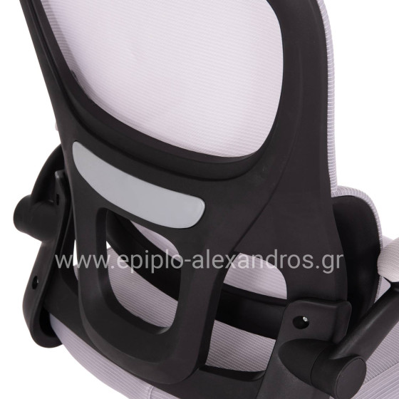 ΚΑΡΕΚΛΑ ΓΡΑΦΕΙΟΥ BASTON HM18236.02 ΓΚΡΙ MESH & ΜΑΥΡΟ PP ΣΚΕΛΕΤΟΣ 64x60x127Υεκ.