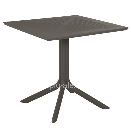 OUTDOOR POLYPROPYLENE SQUARE TABLE LUNAR HM5930.15 DARK OLIVE 80x80x75Hcm.