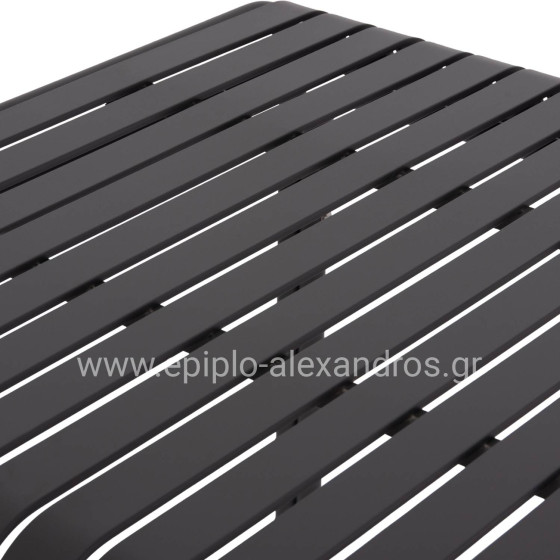 OUTDOOR SQUARE ALUMINUM TABLE RACHEL HM6338.01 GREY COLOR 80x80x76Hcm.