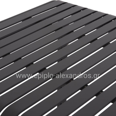 ΤΡΑΠΕΖΙ ΤΕΤΡΑΓΩΝΟ ΑΛΟΥΜΙΝΙΟΥ RACHEL HM6338.01 ΓΚΡΙ 80x80x76Υεκ.