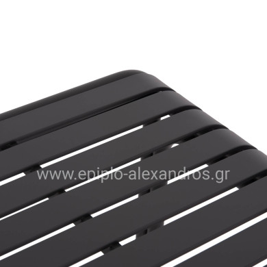 ΤΡΑΠΕΖΙ ΤΕΤΡΑΓΩΝΟ ΑΛΟΥΜΙΝΙΟΥ RACHEL HM6338.01 ΓΚΡΙ 80x80x76Υεκ.