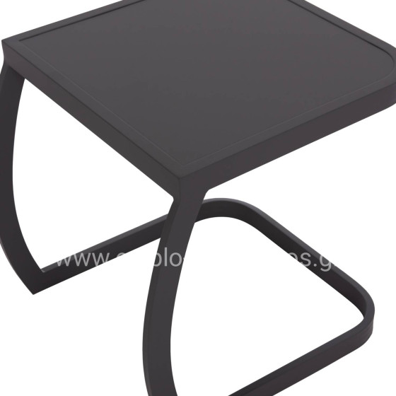 SUNBED SIDE TABLE RICKON HM6324.01 ALUMINUM IN GREY COLOR 45x48x49.5Hcm.
