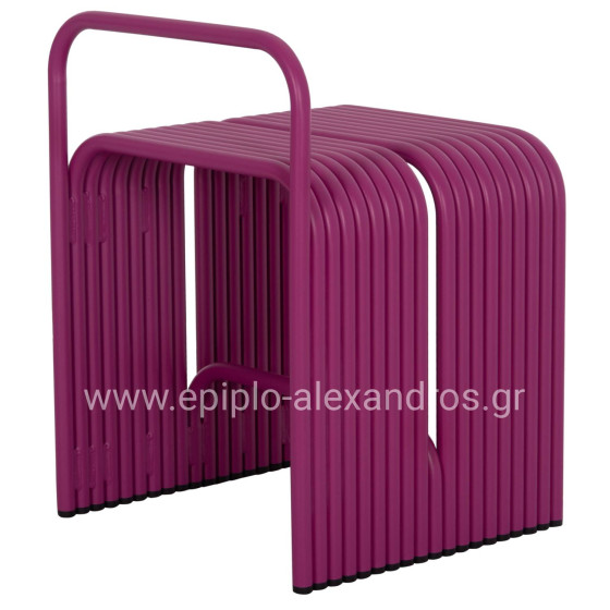 STOOL SERIES INTREPID HM6326.05 ALUMINUM IN PURPLE COLOR 40x38x55Hcm.