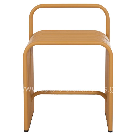 STOOL SERIES INTREPID HM6326.06 ALUMINUM IN MUSTARD YELLOW COLOR 40x38x55Hcm.