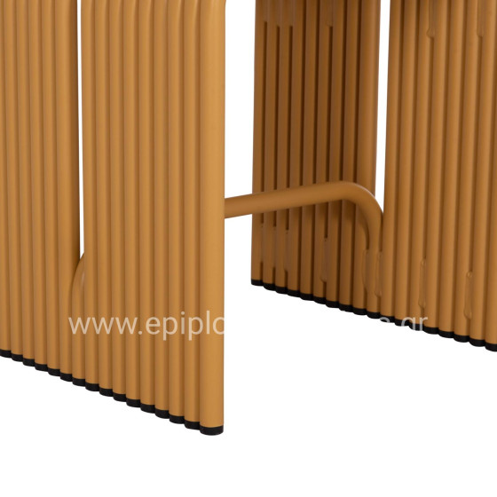 STOOL SERIES INTREPID HM6326.06 ALUMINUM IN MUSTARD YELLOW COLOR 40x38x55Hcm.