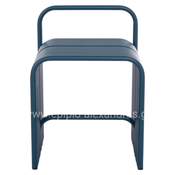STOOL SERIES INTREPID HM6326.08 ALUMINUM IN BLUE COLOR 40x38x55Hcm.
