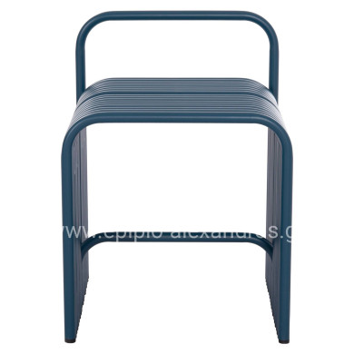 STOOL SERIES INTREPID HM6326.08 ALUMINUM IN BLUE COLOR 40x38x55Hcm.