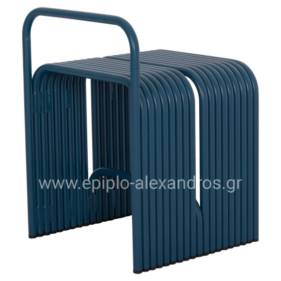 STOOL SERIES INTREPID HM6326.08 ALUMINUM IN BLUE COLOR 40x38x55Hcm.