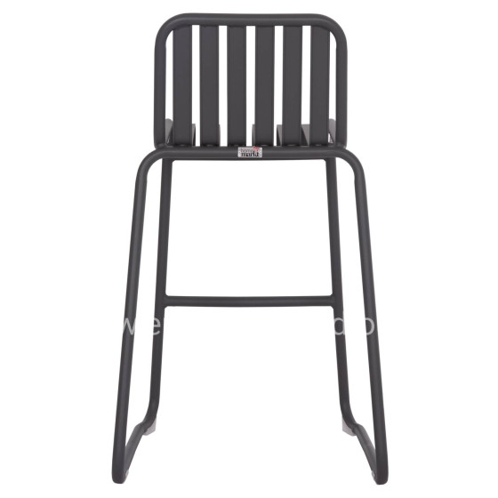 BAR STOOL ALUMINUM RACHEL HM6341.01 GREY COLOR 47x56.5x98.5Hcm.