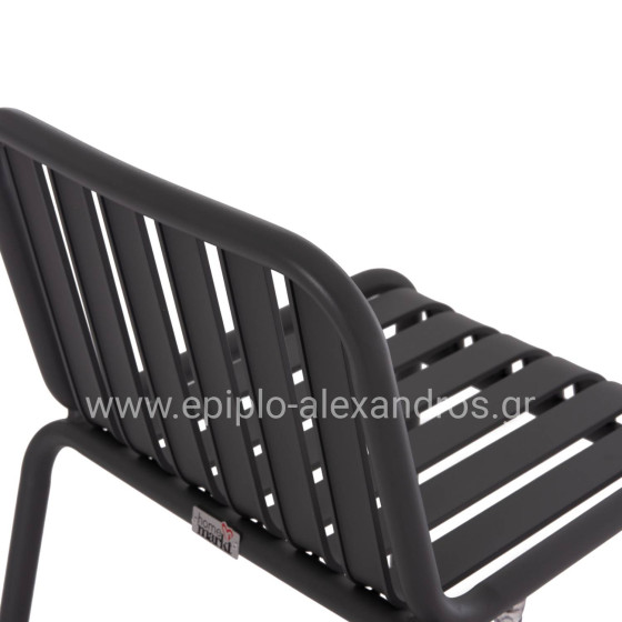 BAR STOOL ALUMINUM RACHEL HM6341.01 GREY COLOR 47x56.5x98.5Hcm.