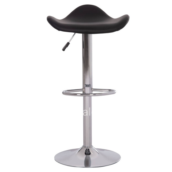 BAR STOOL SWIVEL GANNA HM201.21 WITH SUSPENSION-BLACK PU 44x42x87Hcm.