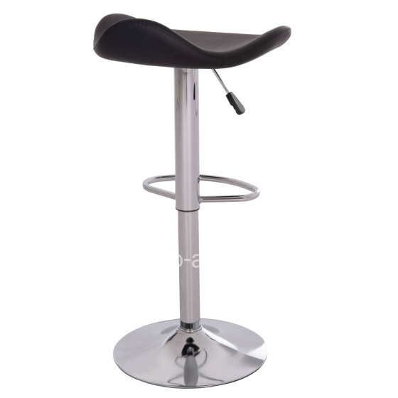 BAR STOOL SWIVEL GANNA HM201.21 WITH SUSPENSION-BLACK PU 44x42x87Hcm.