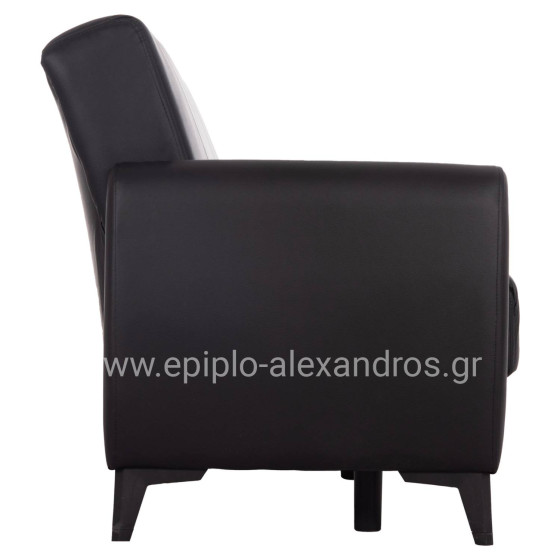 SOFA-BED 3-SEATER WITH STORAGE SPACE NIKKO HM3292.11 BLACK PU 207x80x82Hcm.