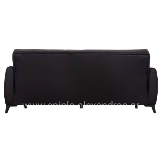 SOFA-BED 3-SEATER WITH STORAGE SPACE NIKKO HM3292.11 BLACK PU 207x80x82Hcm.