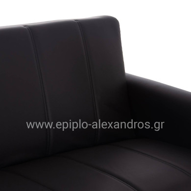 SOFA-BED 3-SEATER WITH STORAGE SPACE NIKKO HM3292.11 BLACK PU 207x80x82Hcm.