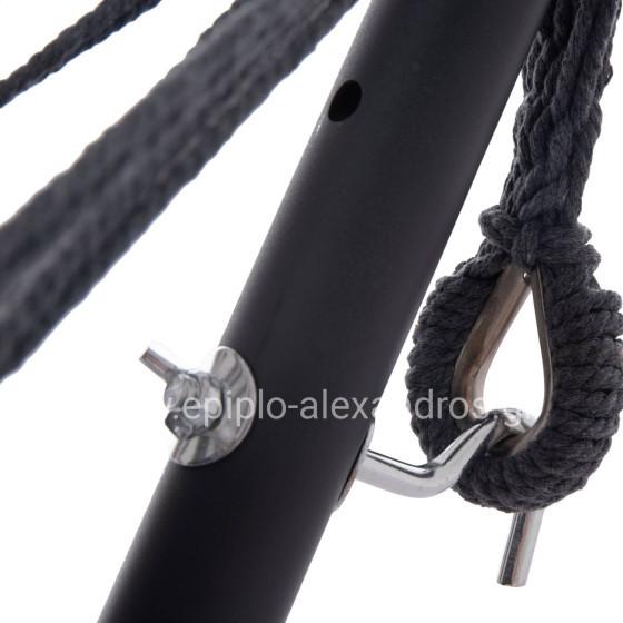 HAMMOCK CRAVE HM6304.01 ANTHRACITE METAL FRAME-DARK GREY FABRIC 265x93x105Hcm.