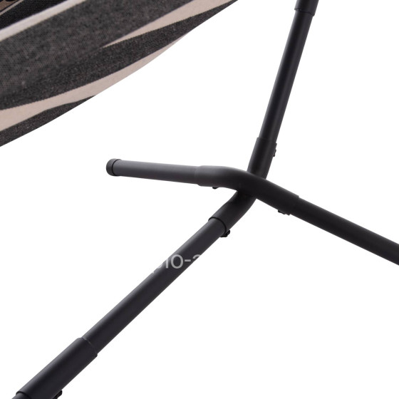 HAMMOCK CRAVE HM6304.03 ANTHRACITE METAL FRAME-BLUE FABRIC WITH WHITE STRIPES 265x93x105Hcm.