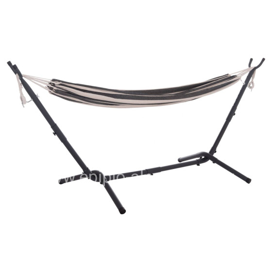 HAMMOCK CRAVE HM6304.03 ANTHRACITE METAL FRAME-BLUE FABRIC WITH WHITE STRIPES 265x93x105Hcm.