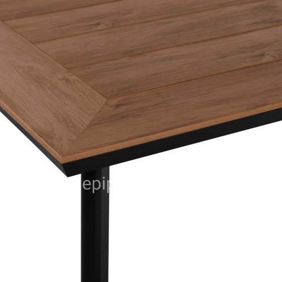 OUTDOOR DINING SET TABER HM21198 TABLE & 6 DINING CHAIRS-ALUMINUM & POLYWOOD--ANTHRACITE COLOR