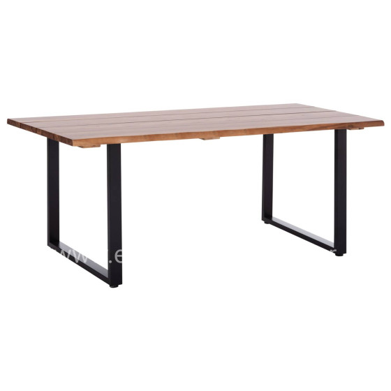 OUTDOOR DINING TABLE FRIGGO HM6298.01 ACACIA WOOD 3.5cm thick--METAL LEGS 200x100x77Hcm