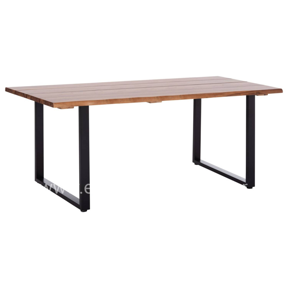 OUTDOOR DINING TABLE FRIGGO HM6298.02 ACACIA WOOD 2.6cm thick--METAL LEGS 200x100x76Hcm