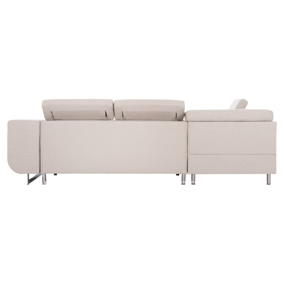 CORNER SOFA-BED WITH STORAGE SPACE ENCORE HM3301.03L BEIGE FABRIC 285x205x90Hcm.