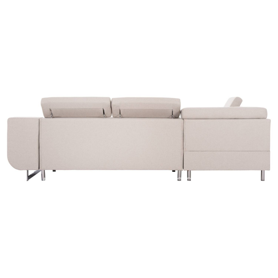 CORNER SOFA-BED WITH STORAGE SPACE ENCORE HM3301.03L BEIGE FABRIC 285x205x90Hcm.