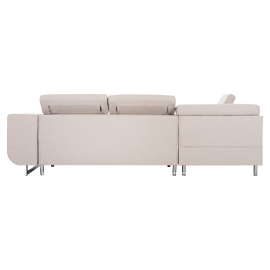 CORNER SOFA-BED WITH STORAGE SPACE ENCORE HM3301.03L BEIGE FABRIC 285x205x90Hcm.