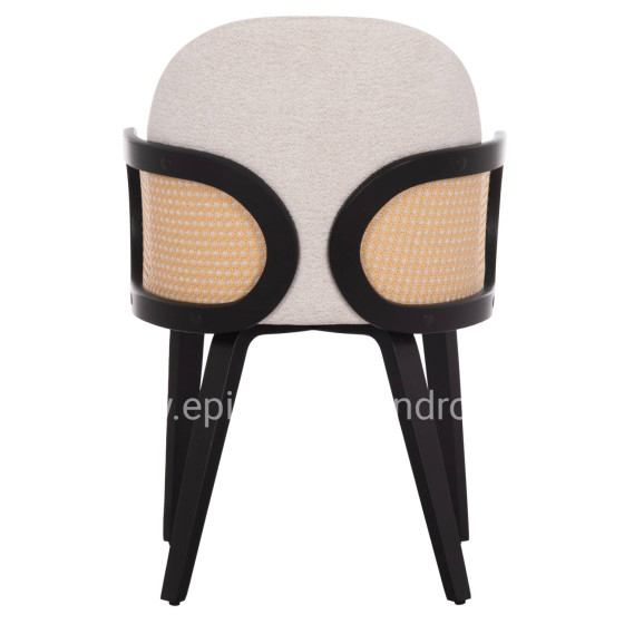 ΠΟΛΥΘΡΟΝΑ ΤΡΑΠΕΖΑΡΙΑΣ BECKER HM18246.02 PLYWOOD ΜΑΥΡΟ--ΕΚΡΟΥ ΥΦΑΣΜΑ 54x62x79Υεκ.