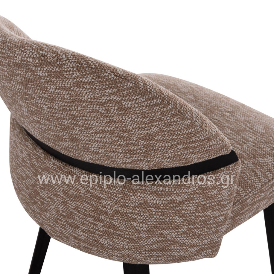 ΚΑΡΕΚΛΑ ΤΡΑΠΕΖΑΡΙΑΣ DEKKER HM18249.03 PLYWOOD ΜΑΥΡΟ--ΥΦΑΣΜΑ ΚΑΦΕ 50x60x80Υεκ.