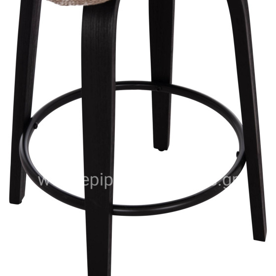 ΣΚΑΜΠΟ ΜΠΑΡ ΠΕΡΙΣΤΡΕΦΟΜΕΝΟ DEKKER HM18250.02 PLYWOOD ΜΑΥΡΟ--ΥΦΑΣΜΑ ΚΑΦΕ 48x54x96Υεκ.