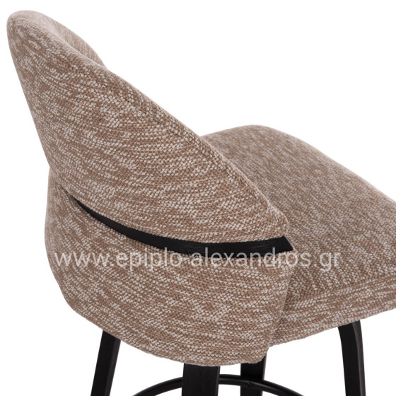 ΣΚΑΜΠΟ ΜΠΑΡ ΠΕΡΙΣΤΡΕΦΟΜΕΝΟ DEKKER HM18250.02 PLYWOOD ΜΑΥΡΟ--ΥΦΑΣΜΑ ΚΑΦΕ 48x54x96Υεκ.