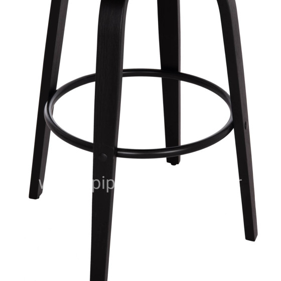 BAR STOOL SWIVEL BECKER HM18251.03 PLYWOOD IN BLACK--FABRIC IN BROWN 50x52x100Hcm.