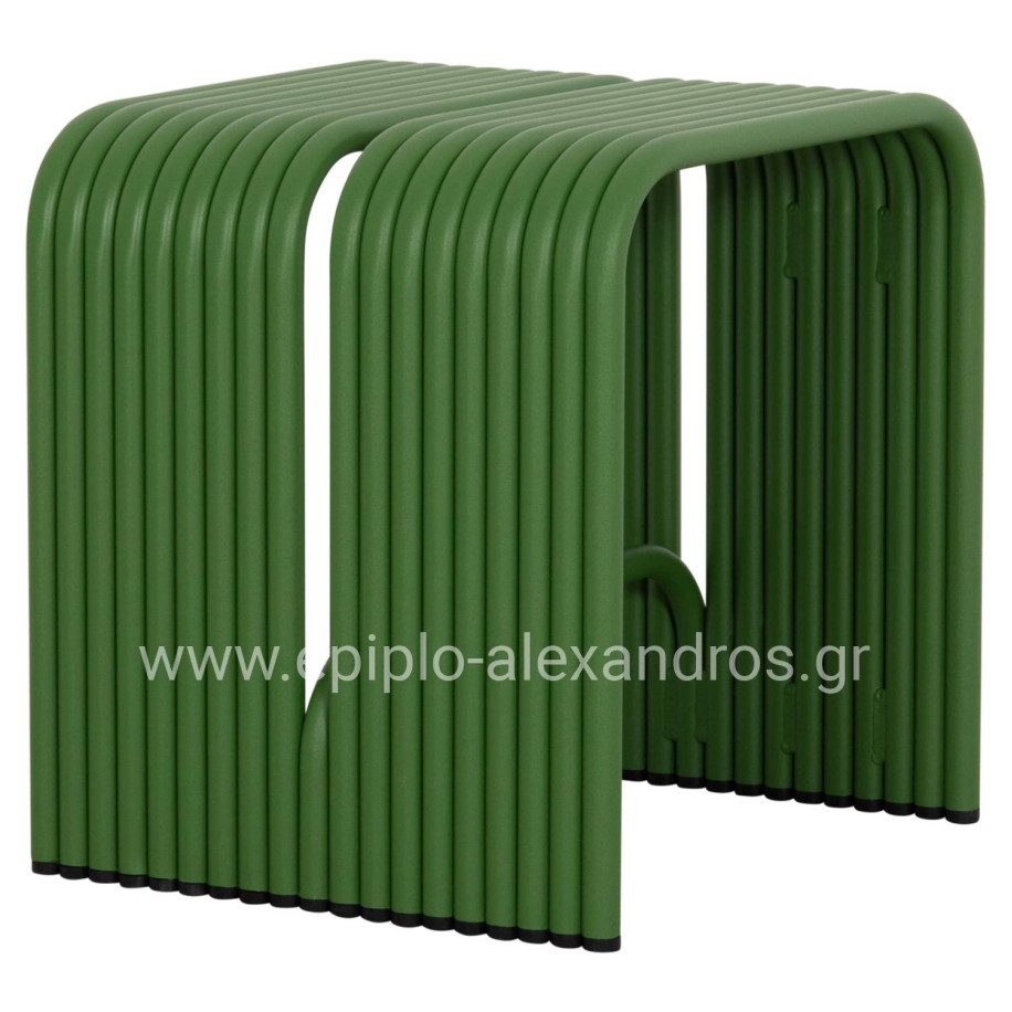STOOL SERIES INTREPID HM6325.07 ALUMINUM IN GREEN COLOR 40x38x42.5Hcm.
