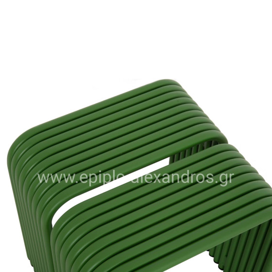 STOOL SERIES INTREPID HM6325.07 ALUMINUM IN GREEN COLOR 40x38x42.5Hcm.