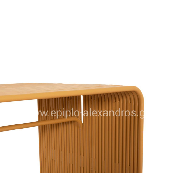 DINING TABLE SERIES INTREPID HM6330.07 ALUMINUM IN MUSTARD YELLOW 120x70x70.5Hcm.