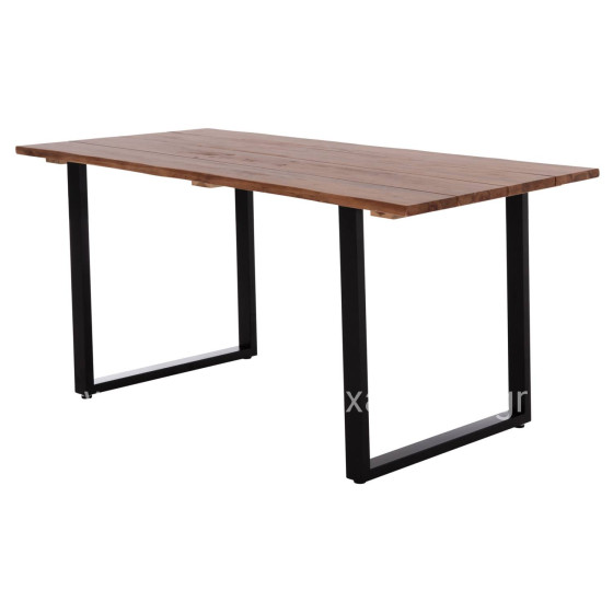 OUTDOOR DINING TABLE FRIGGO HM6375.02 ACACIA WOOD 2.6cm thick--METAL LEGS 160x80x76Hcm