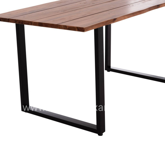 OUTDOOR DINING TABLE FRIGGO HM6375.02 ACACIA WOOD 2.6cm thick--METAL LEGS 160x80x76Hcm