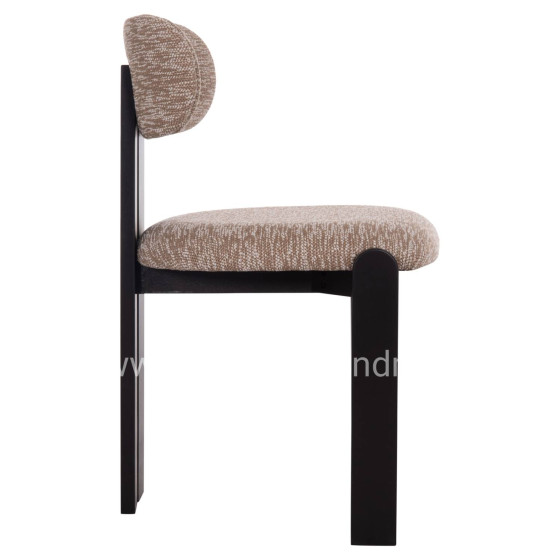 ΚΑΡΕΚΛΑ ΤΡΑΠΕΖΑΡΙΑΣ KARVO HM18252.03 ΚΑΦΕ ΥΦΑΣΜΑ--ΞΥΛΟ ΣΕ ΜΑΥΡΟ 57x50x78,5Υεκ.