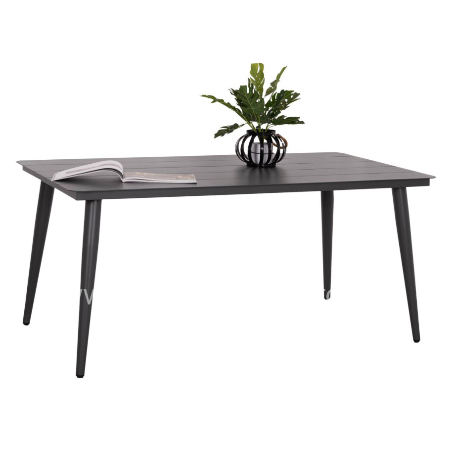 ALUMINUM DINING TABLE RECTANGULAR HIGER HM6291.01 GREY 160x90x78Hcm.