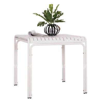 OUTDOOR SQUARE ALUMINUM TABLE RACHEL HM6338.02 WHITE COLOR 80x80x75Hcm.