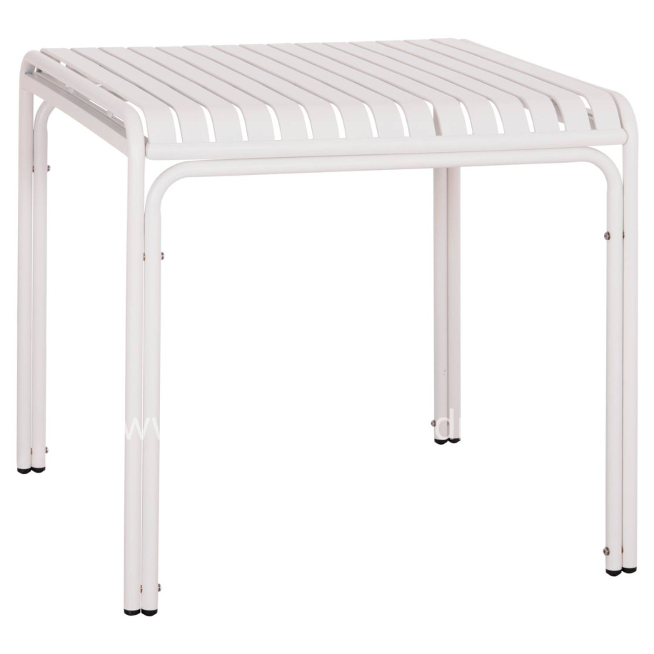 OUTDOOR SQUARE ALUMINUM TABLE RACHEL HM6338.02 WHITE COLOR 80x80x75Hcm.