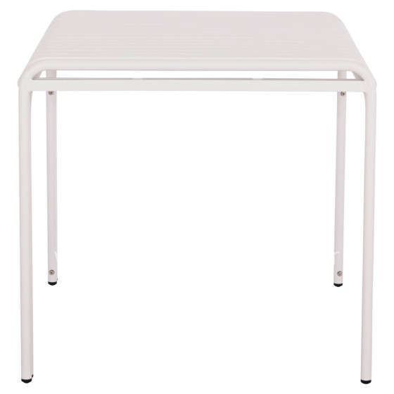 OUTDOOR SQUARE ALUMINUM TABLE RACHEL HM6338.02 WHITE COLOR 80x80x75Hcm.