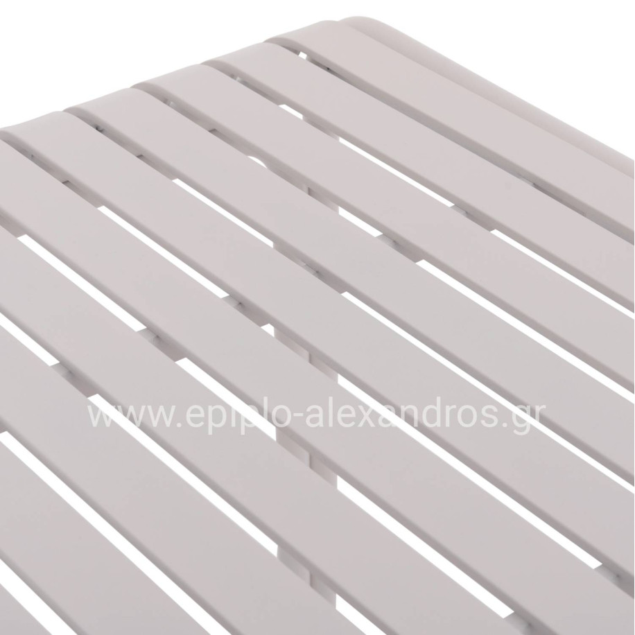 OUTDOOR SQUARE ALUMINUM TABLE RACHEL HM6338.02 WHITE COLOR 80x80x75Hcm.