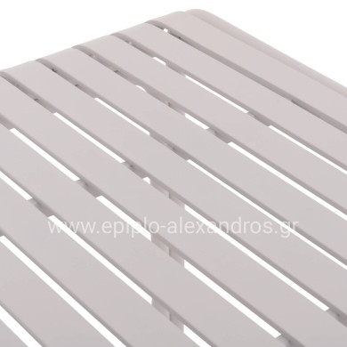 OUTDOOR SQUARE ALUMINUM TABLE RACHEL HM6338.02 WHITE COLOR 80x80x75Hcm.